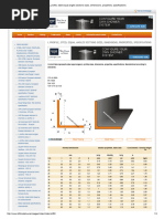 Steel Unequal Angle Dimensions Chart | PDF | Physics | Quantity