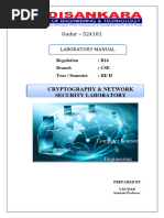 Cryptography & Network Security Laboratory