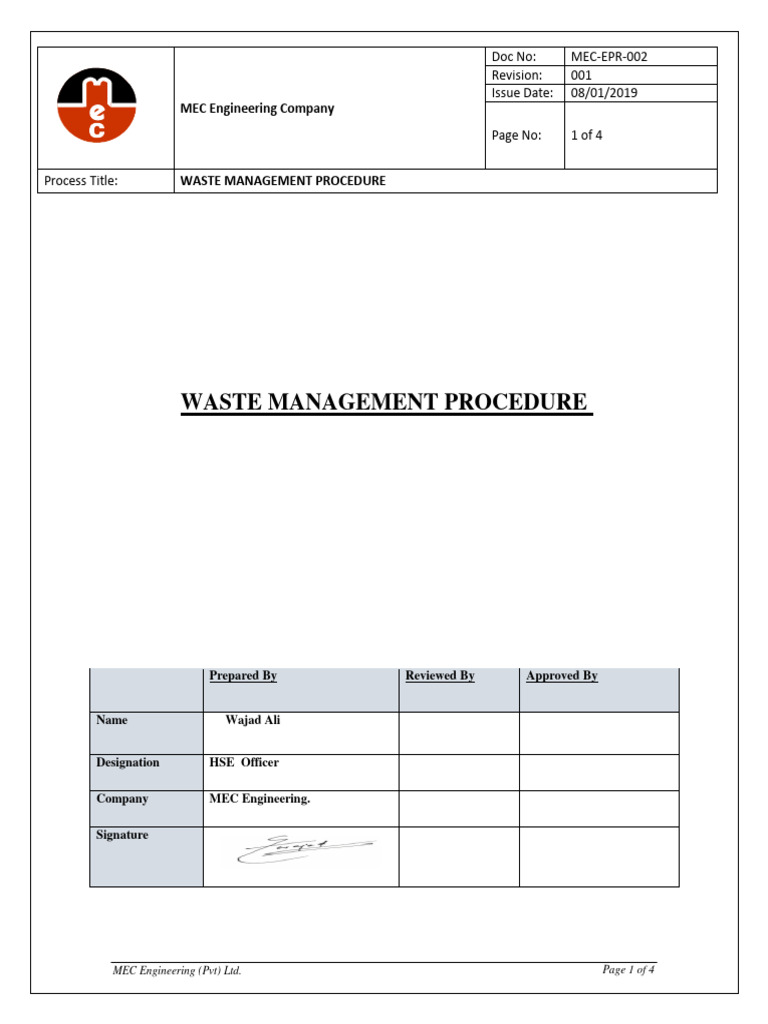 waste-management-procedure-pdf-waste-waste-management