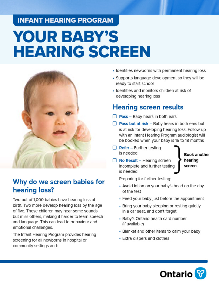 Hearing Screen | PDF | Hearing Loss | Infants