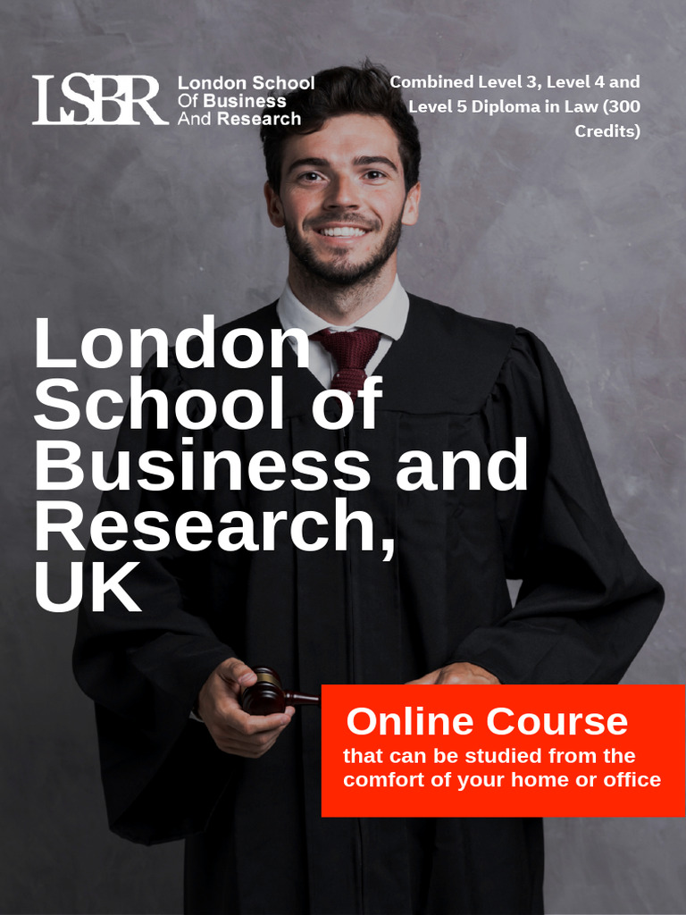 Combined Level 3, Level 4 and Level 5 Diploma in Law (300 Credits