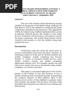 STUDENT GRADE MONITORING SYSTEM - A MOBILE APPLICATION FOR PARENTS OF SAN BEDA COLLEGE ALABANG Mark Cherwin L. Alejandria, MIT