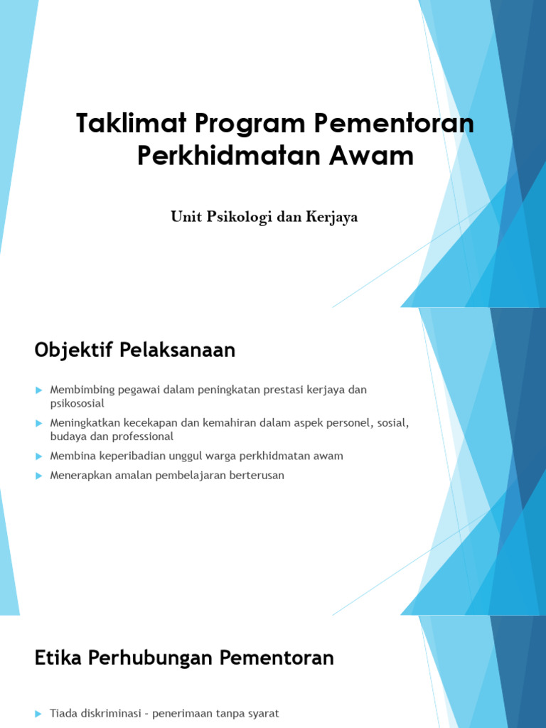 Program Pementoran Perkhidmatan Awam | PDF | Karier & Perkembangan