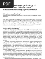 Download Changing The  Language Ecology Of KadazanDusun by api-3776865 SN6932577 doc pdf