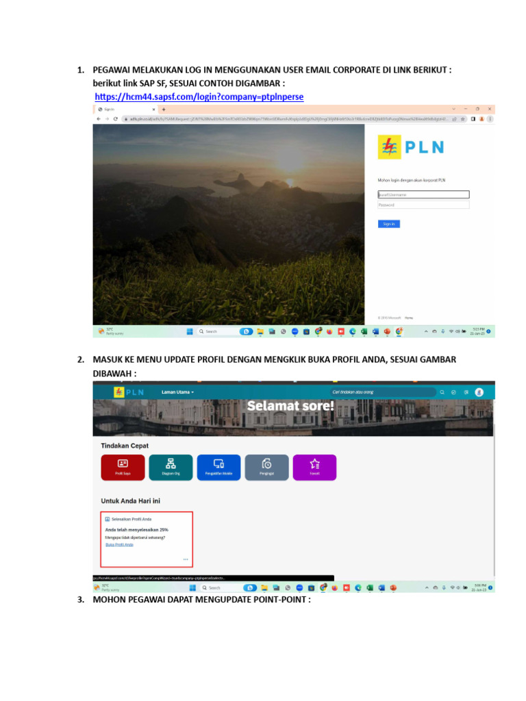 Cara Update Profil Pegawai SAP SF | PDF