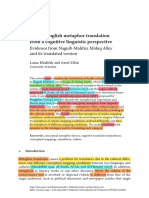 Arabic-English Metaphor Translation From A Cognitive Linguistic Perspective - Annotated