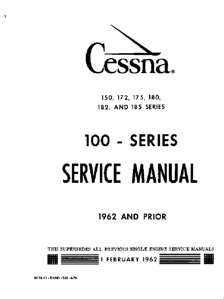 Cessna 150, 152, 172, 175, 180, 182 & 185 Service Manual PDF