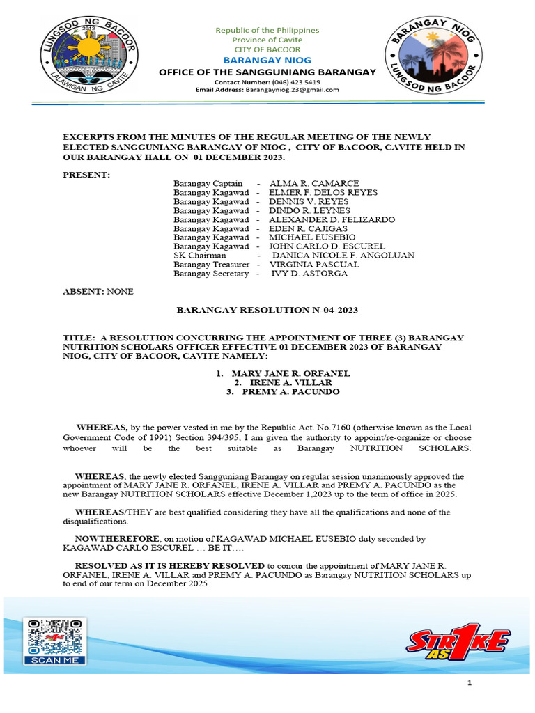 N-04-2023 New Resolution BNS 2023 | PDF | Philippines