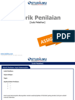 Rubrik Penilaian - STUDiLMU - Judul Pelatihan