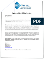 Internship Offer Letter - GAO Tek Inc