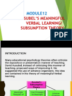 Ausubel Subsumption-Theory