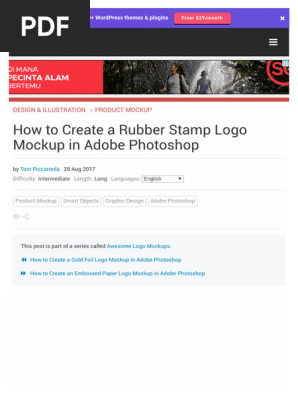 How to Create a Rubber Stamp Logo Mockup in Adobe Photoshop