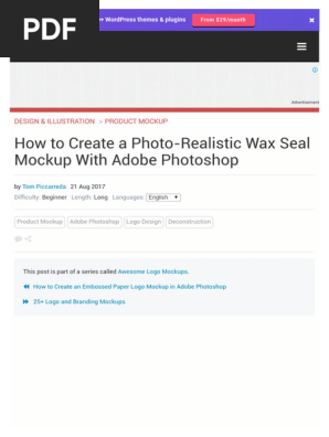 How to Create a Photo-Realistic Wax Seal Mockup With Adobe Photoshop
