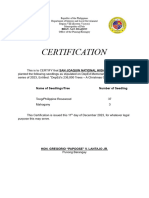 Certification On Tree Planting