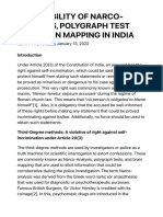 Admissibility of Narco-Analysis, Polygraph Test and Brain Mapping in India - Jus Corpus