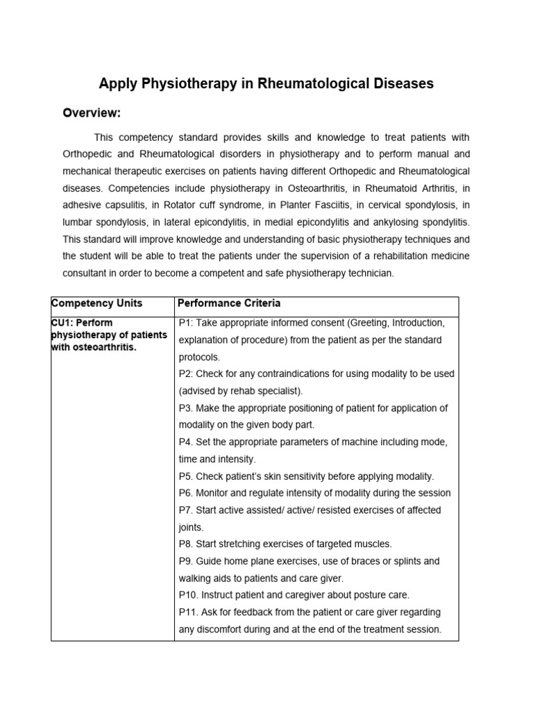 Template Syllabus of Rehabilitation Medicine | PDF | Physical Therapy ...