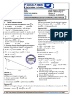 TD N°2 Relation Triogonometrique Dans Un Triangle