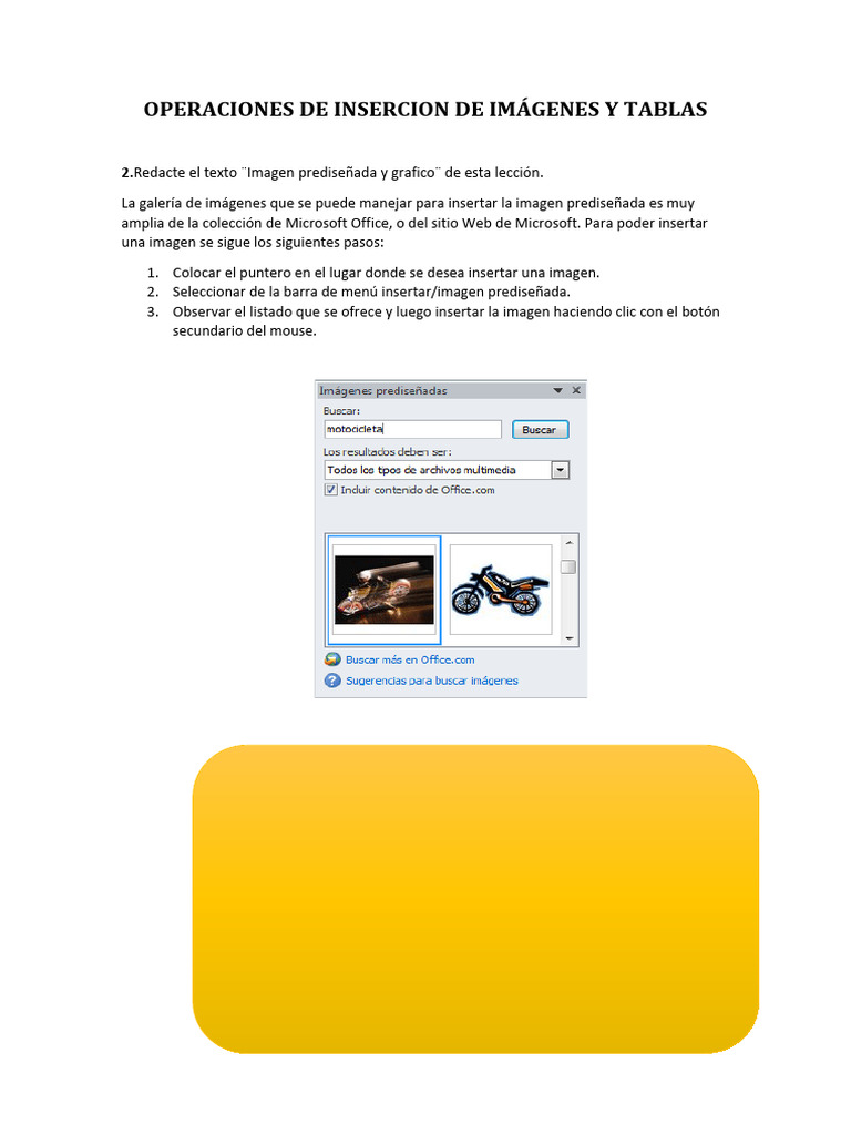 Inserción de Imágenes y Tablas en Word | PDF | Arte | Informática