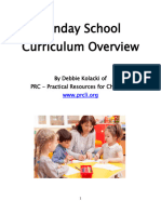 Sunday School Curriculum Overview Booklet