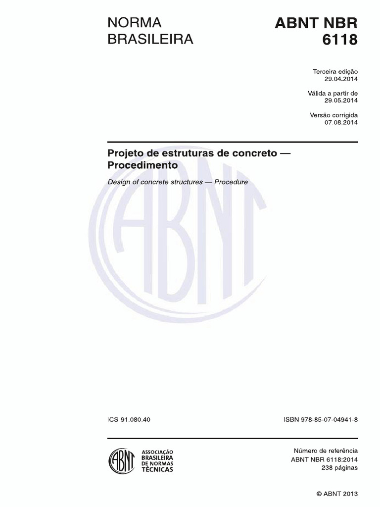 Abnt NBR 6118 2014pdf PDF Free - Compressed | PDF