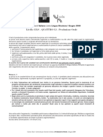 Livello CILS - QUATTRO C2 - Produzione Orale: Certificazione Di Italiano Come Lingua Straniera - Giugno 2009