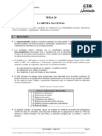 Tema 20 La Renta Nacional: I. Resumen