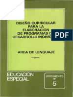 Educación Especial: Curricular Parala Elaboración de Programas de Desarrollo Individual