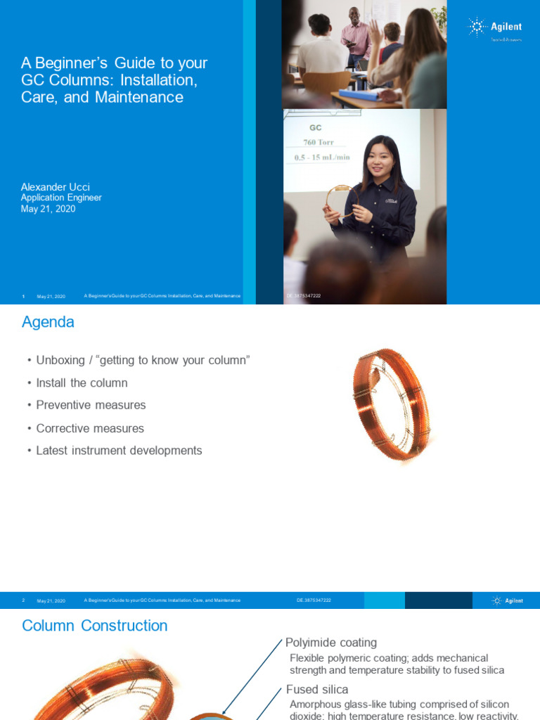 Beginners Guide To Your GC Columns Installation Care Maintenance