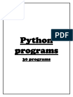 Python Programs