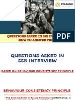 Questions Asked in SSB Interview