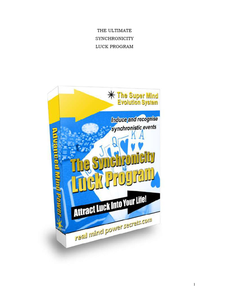 The Synchronicity Luck Program PDF Synchronicity Carl Jung