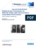 Color-Shift Keying and Code-Division Multiple-Access Transmission For RGB-LED Visible Light Communications Using Mobile Phone Camera