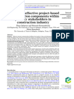 Analysis of Effective Project-Based Communication Components Within Primary Stakeholders in Construction Industry