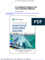 Quantitative Investment Analysis 3rd Edition Defusco Solutions Manual