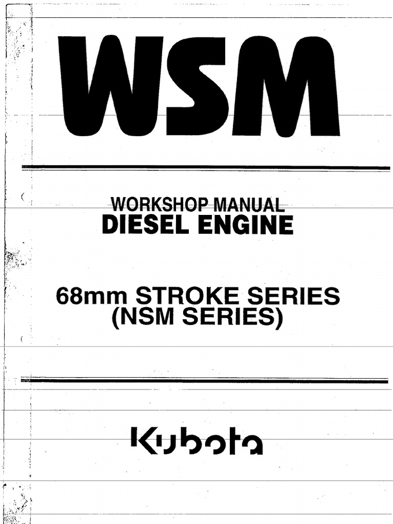 Kubota Service Manual | PDF