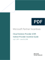 FY18 CSP Indirect Provider Incentive Guide July 2017