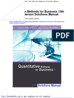 Quantitative Methods For Business 13th Edition Anderson Solutions Manual