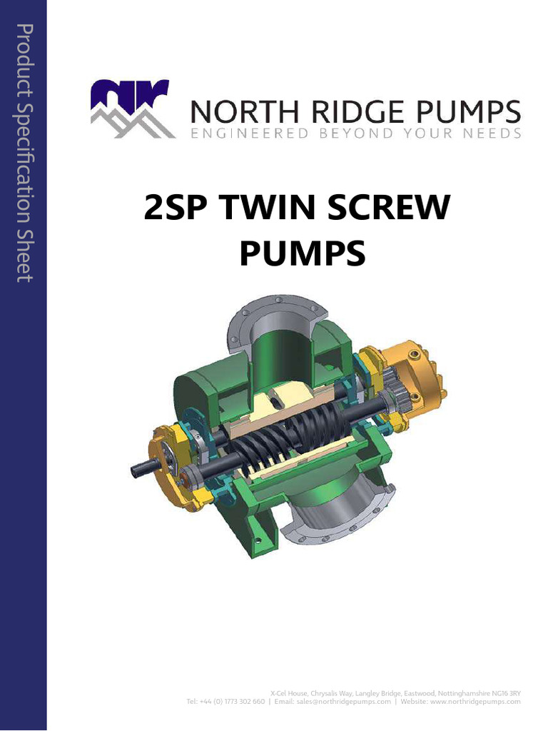 2SP Twin Screw Pumps Overview | PDF | Pump | Bearing (Mechanical)
