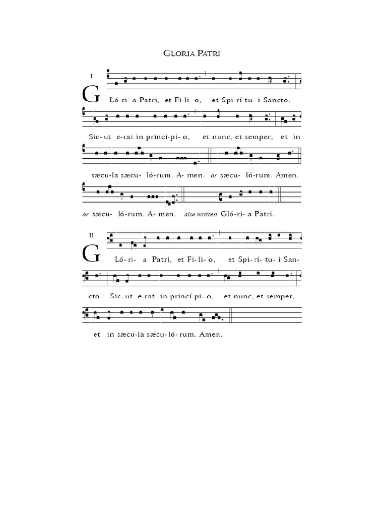 Gloria Patri | PDF