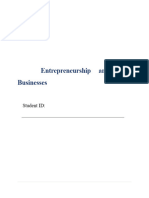 Entrepreneurship and Small Business Management Assignment