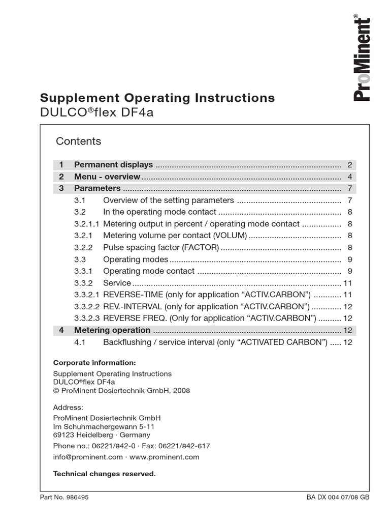 Ba DX 004 07 08 GB | PDF | Frequency | Pump
