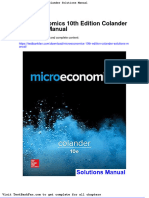 Microeconomics 10th Edition Colander Solutions Manual