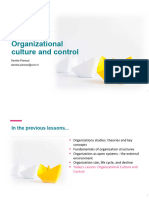 Lecture 5. Organizational Culture and Control