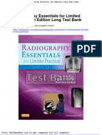Radiography Essentials For Limited Practice 4th Edition Long Test Bank