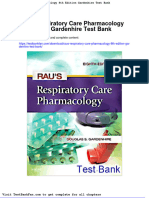 Raus Respiratory Care Pharmacology 8th Edition Gardenhire Test Bank