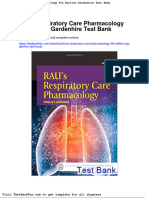 Raus Respiratory Care Pharmacology 9th Edition Gardenhire Test Bank