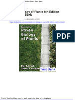 Raven Biology of Plants 8th Edition Evert Test Bank