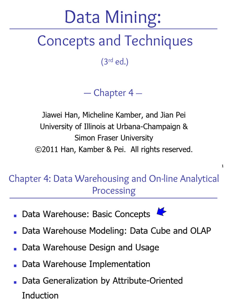 Data Warehousing and OLAP Concepts | PDF | Data Warehouse | Metadata