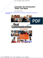 Real Communication An Introduction 3rd Edition Ohair Test Bank