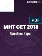 MHT CET 2018 Question Paper